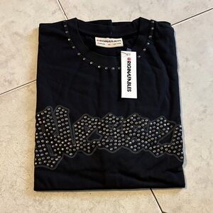 Black Rhinestones Blessed Dressed Shirt